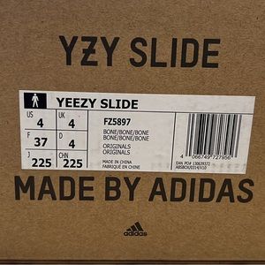 Adidas Yeezy Slides, color bone, size 4, brand new, never worn
